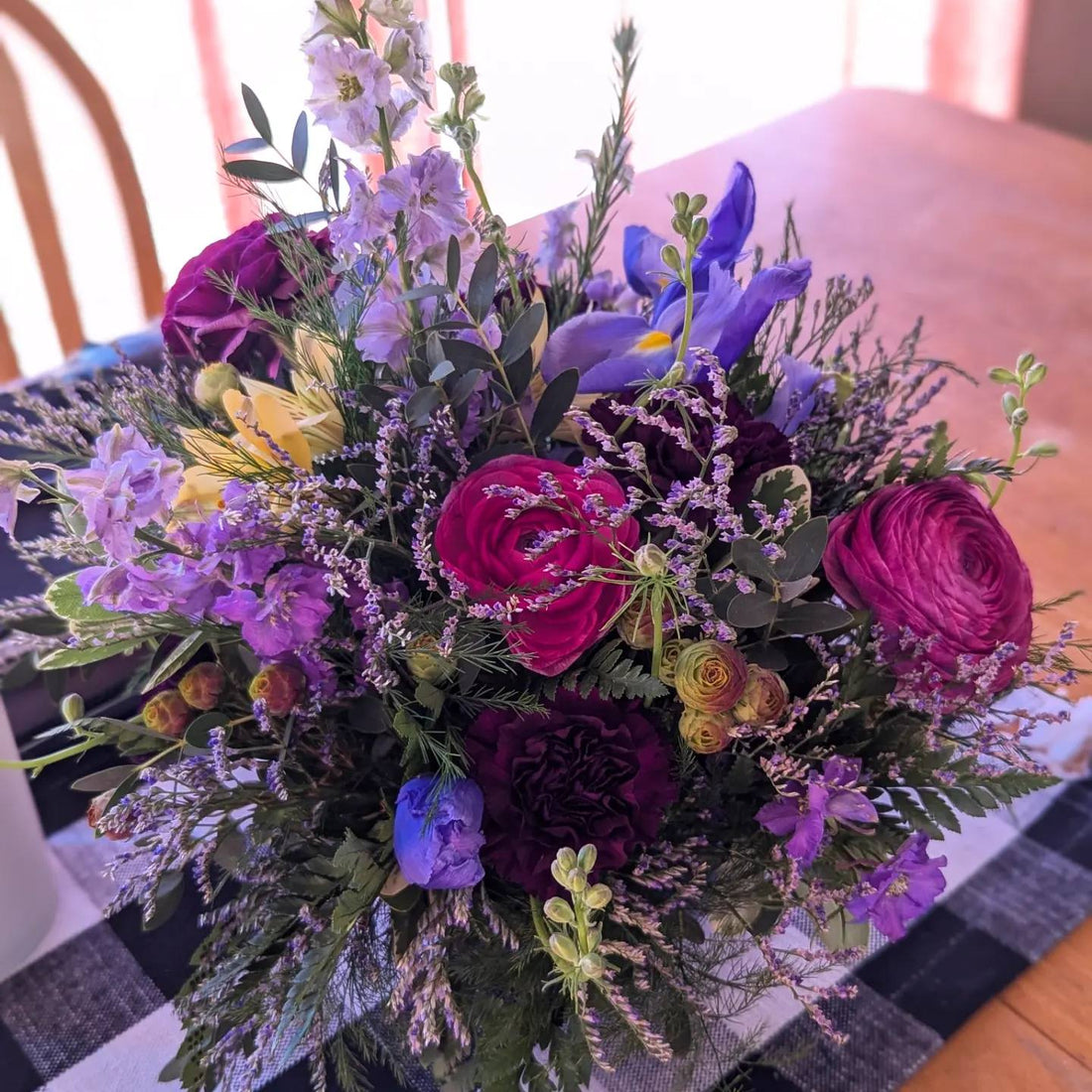 As a florist, do you have flowers in your house, or not?