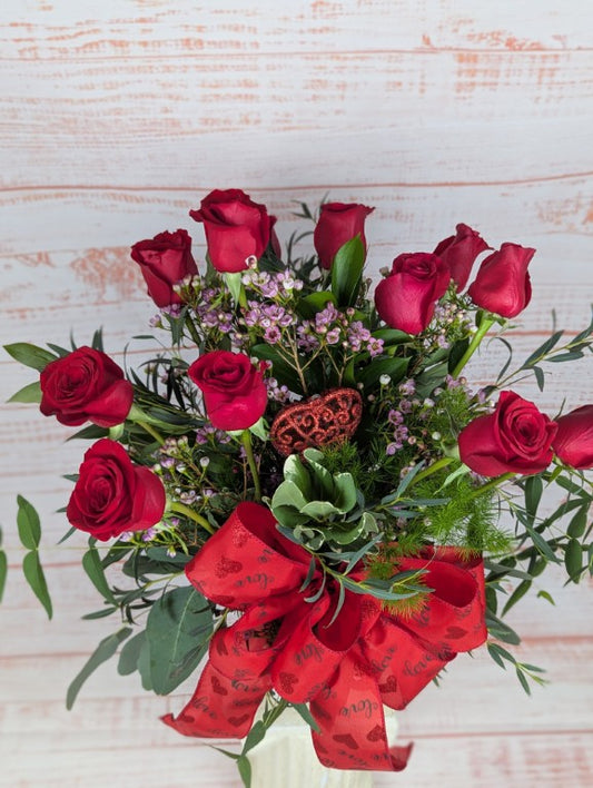 Dozen Red Valentine Roses